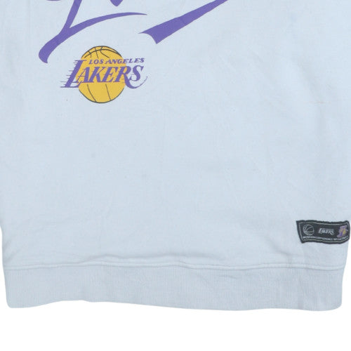 NBA Los Angeles Lakers White Crew Neck Sweatshirt Women’s UK 12 Vintage Style