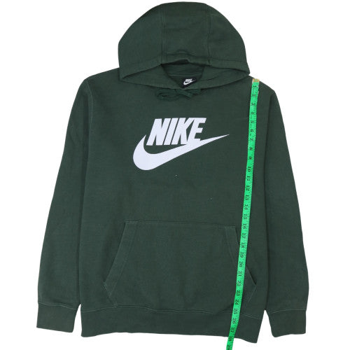 Nike Men's Green XL Pullover Hoodie with Logo Print