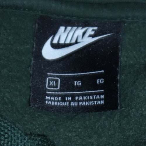 Nike Men's Green XL Pullover Hoodie with Logo Print