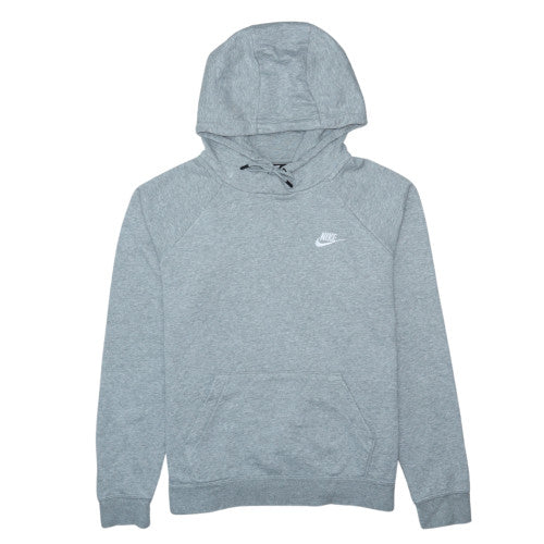 Nike Men's Grey Pullover Hoodie M Fleece Logo Lightweight