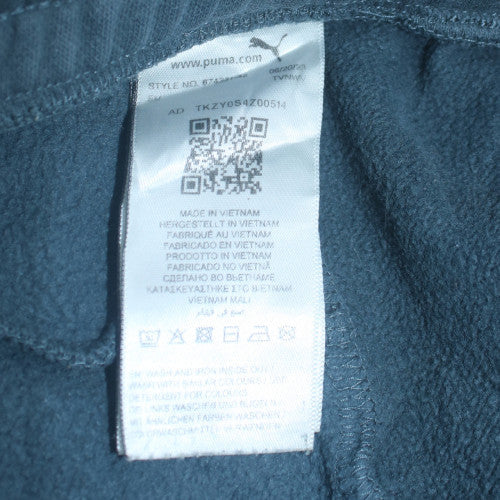 Puma Men Blue Regular Fit Fleece Jogger Sweatpants Size M