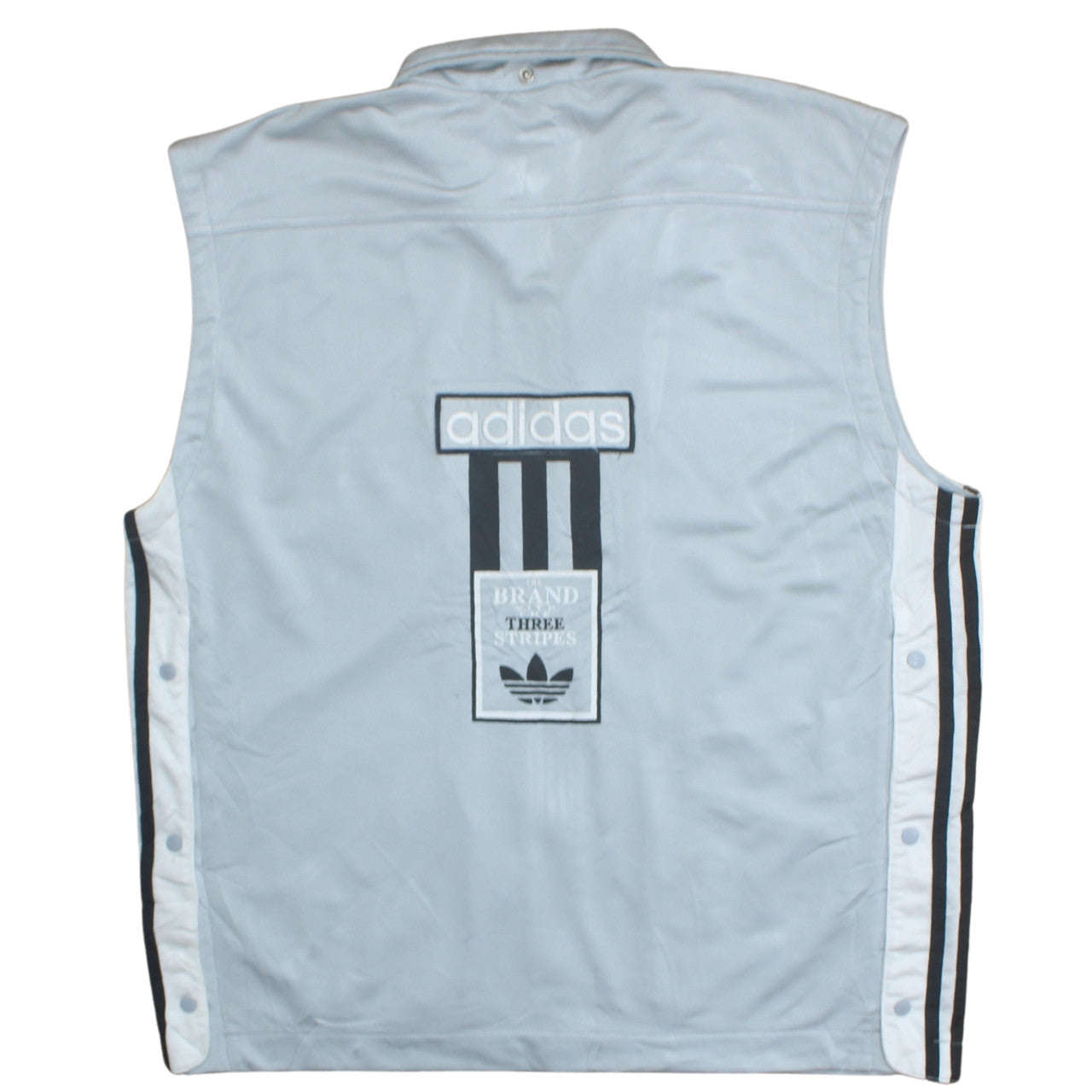 Adidas Mens Grey Full Zip Sports Waistcoat M 40in Retro Bodywarmer