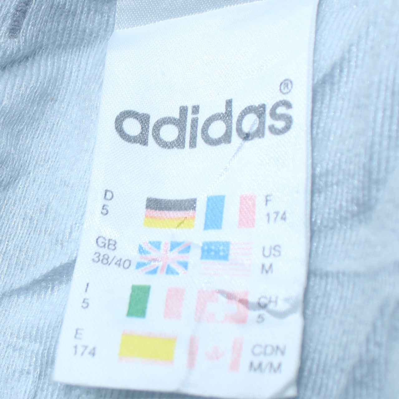 Adidas Mens Grey Full Zip Sports Waistcoat M 40in Retro Bodywarmer