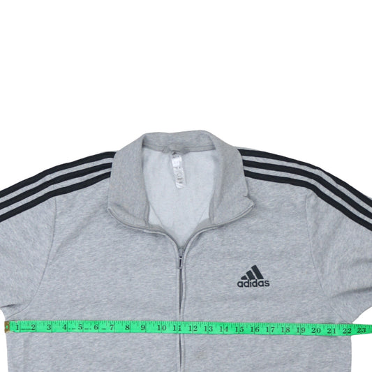Adidas Men's Grey Full Zip Sports Sweatshirt Size L