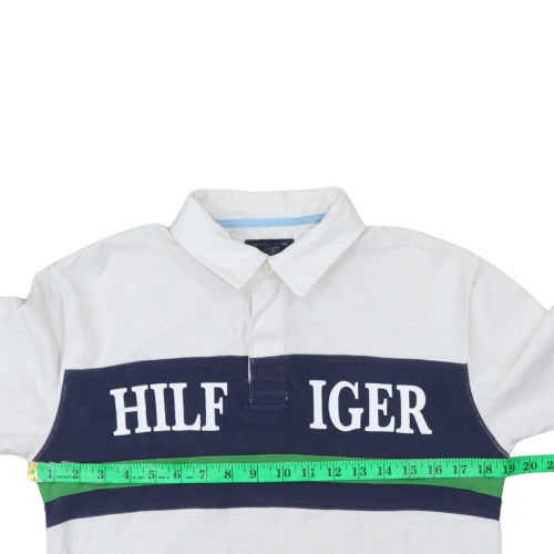 Tommy Hilfiger Teens White XL Collared Pullover Sweatshirt