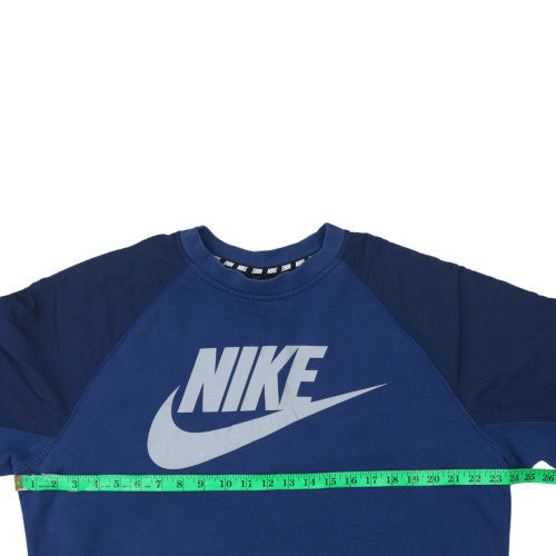 Nike Men's Blue Logo Crew Neck Pullover Sweatshirt Size L