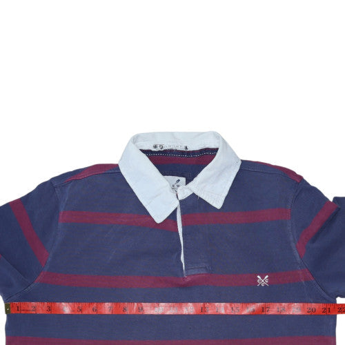 Crew Clothing Co Women Navy Stripe Cotton Pullover Sweatshirt L