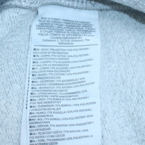 Converse Men's Grey Jogger Sweatpants M Regular Fit Cotton Blend