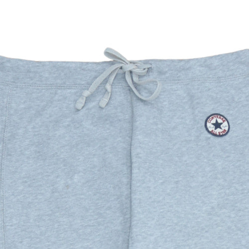 Converse Men's Grey Jogger Sweatpants M Regular Fit Cotton Blend