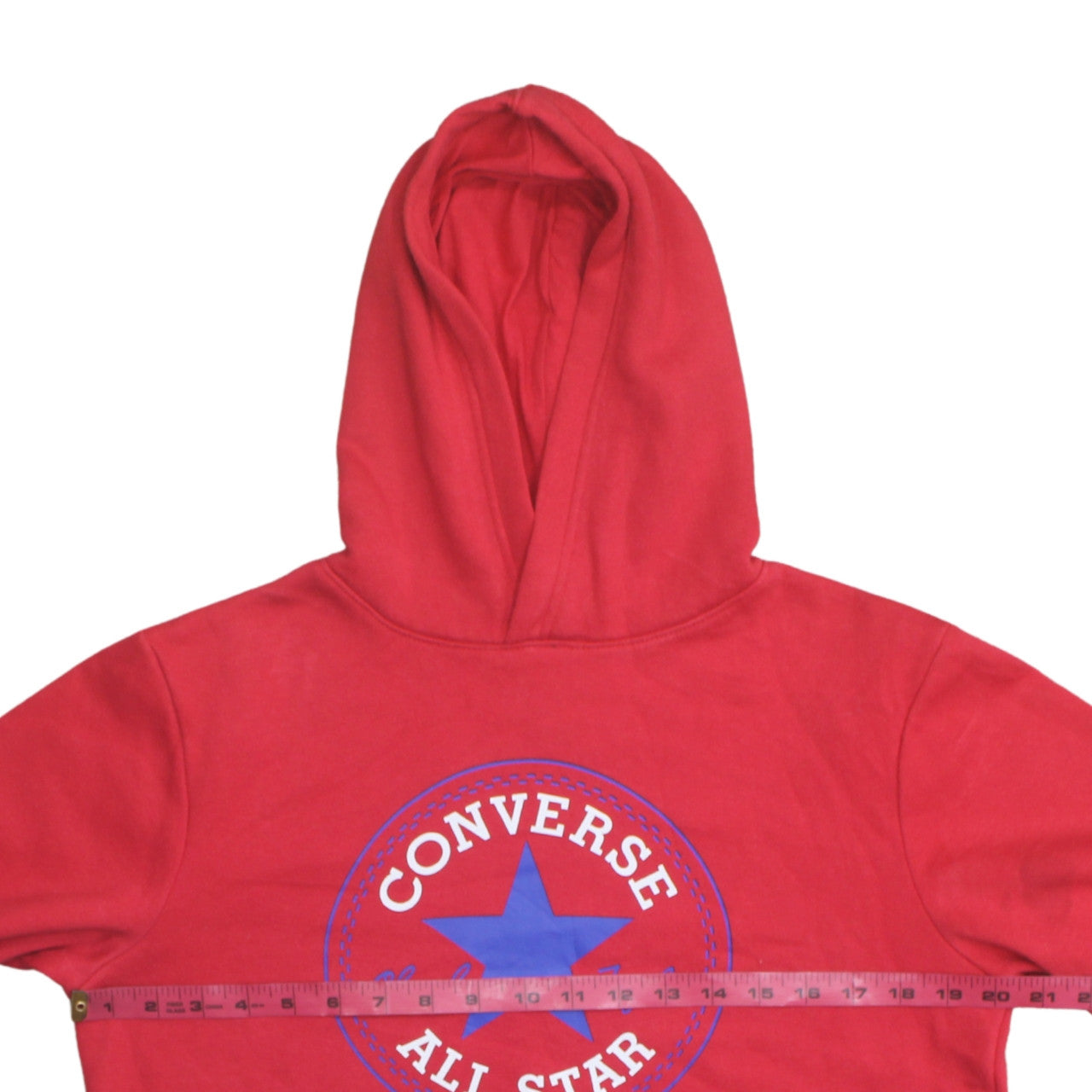 Converse Teens Red Hoodie All Star Logo Pullover 13-15 Yrs