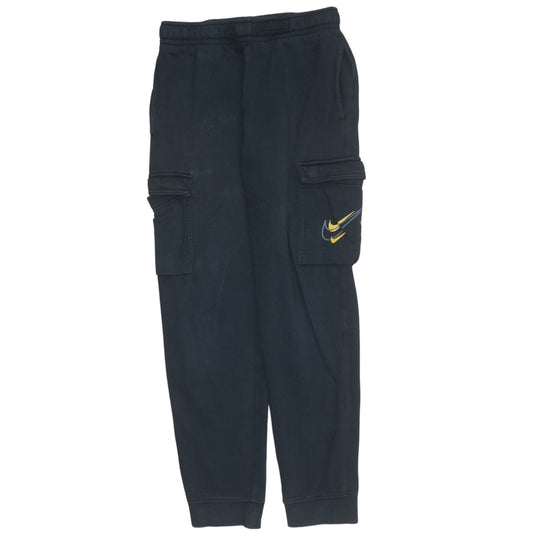 Nike Teens Black Fleece Cargo Jogger Trousers Size L 147-158cm