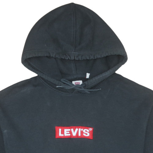 Levi’s Men’s Black Relaxed Pullover Hoodie M Fleece Logo