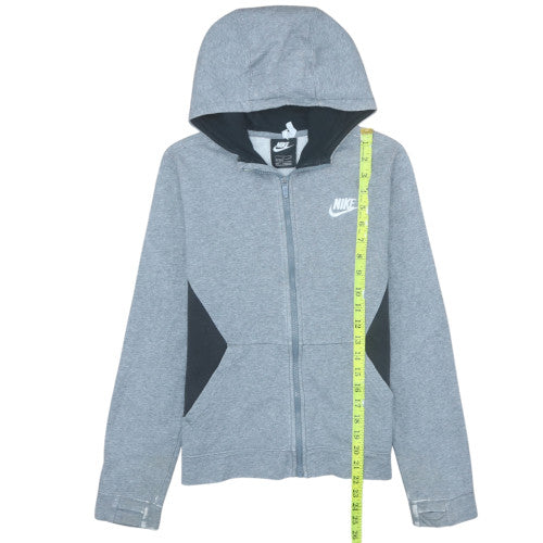 Nike Teens Grey Full Zip Hoodie L Lightweight Fleece Sportswear