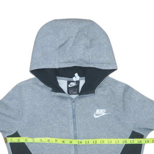 Nike Teens Grey Full Zip Hoodie L Lightweight Fleece Sportswear
