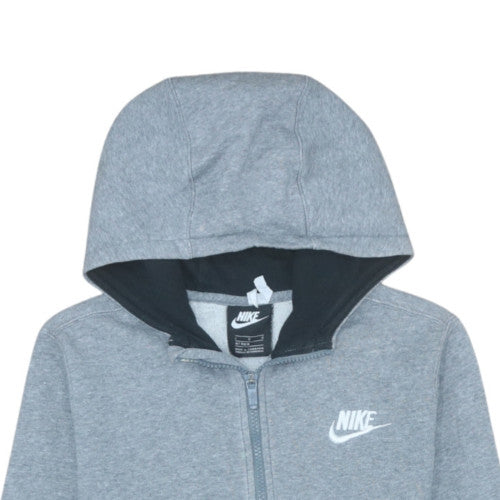 Nike Teens Grey Full Zip Hoodie L Lightweight Fleece Sportswear