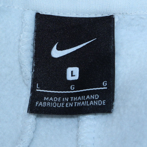 Nike Men White PSG Pullover Hoodie Large Cotton Fleece Casual