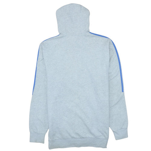 Adidas Mens Grey Full Zip Hoodie L Sports Fleece Sweatshirt