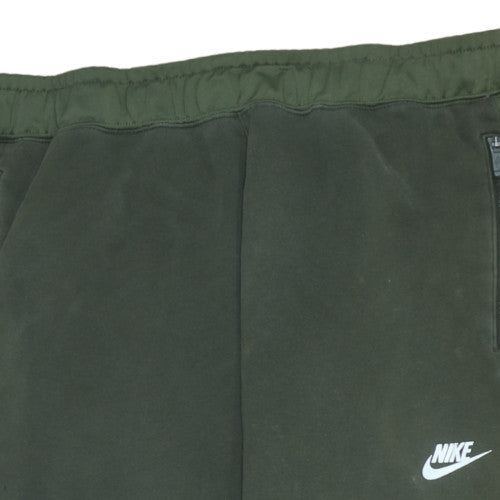 Nike Men's Green Jogger Sweatpants L Fleece Lined Zip Pocket