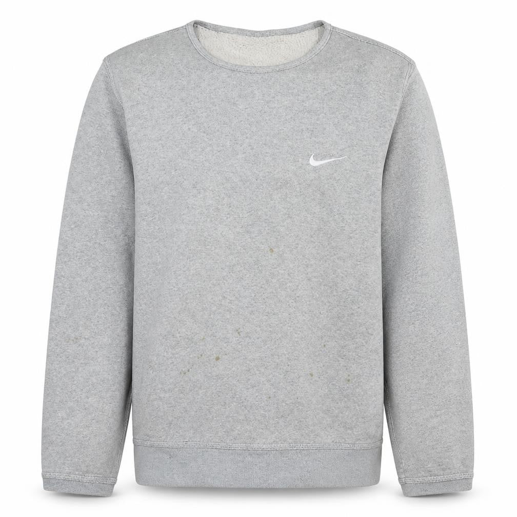 Nike Men's Grey Crew Neck Regular Fit Sweatshirt Size L