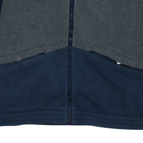 Adidas Mens Grey & Navy Full Zip Hoodie Size L Sportswear