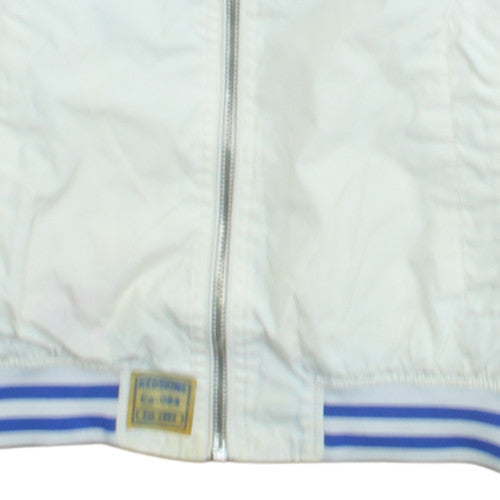 Redskins Men's White Varsity Jacket M Lightweight Full Zip