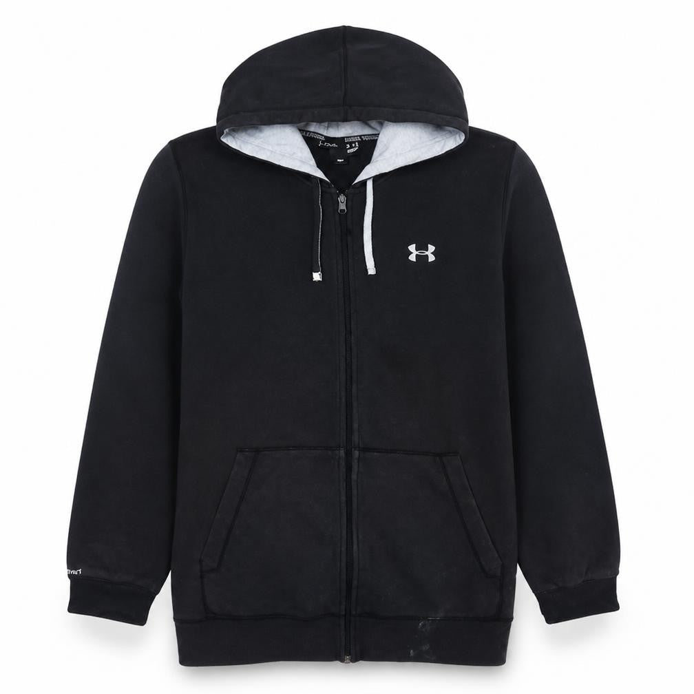 Under Armour Men's Black Full Zip Hoodie Size XL Loose Fit