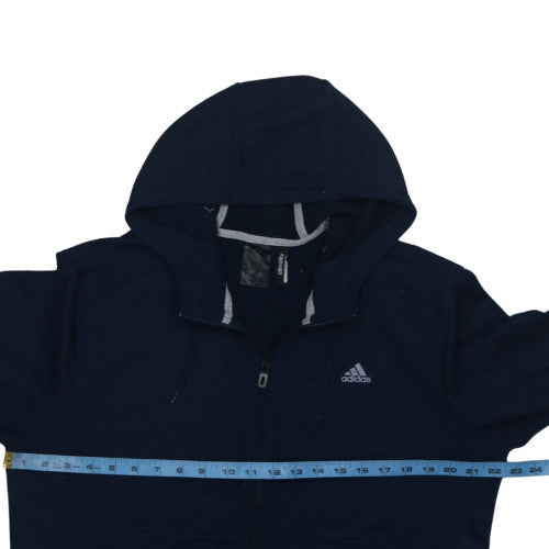 Adidas Men's Blue Full Zip Hoodie M Sportswear Climalite