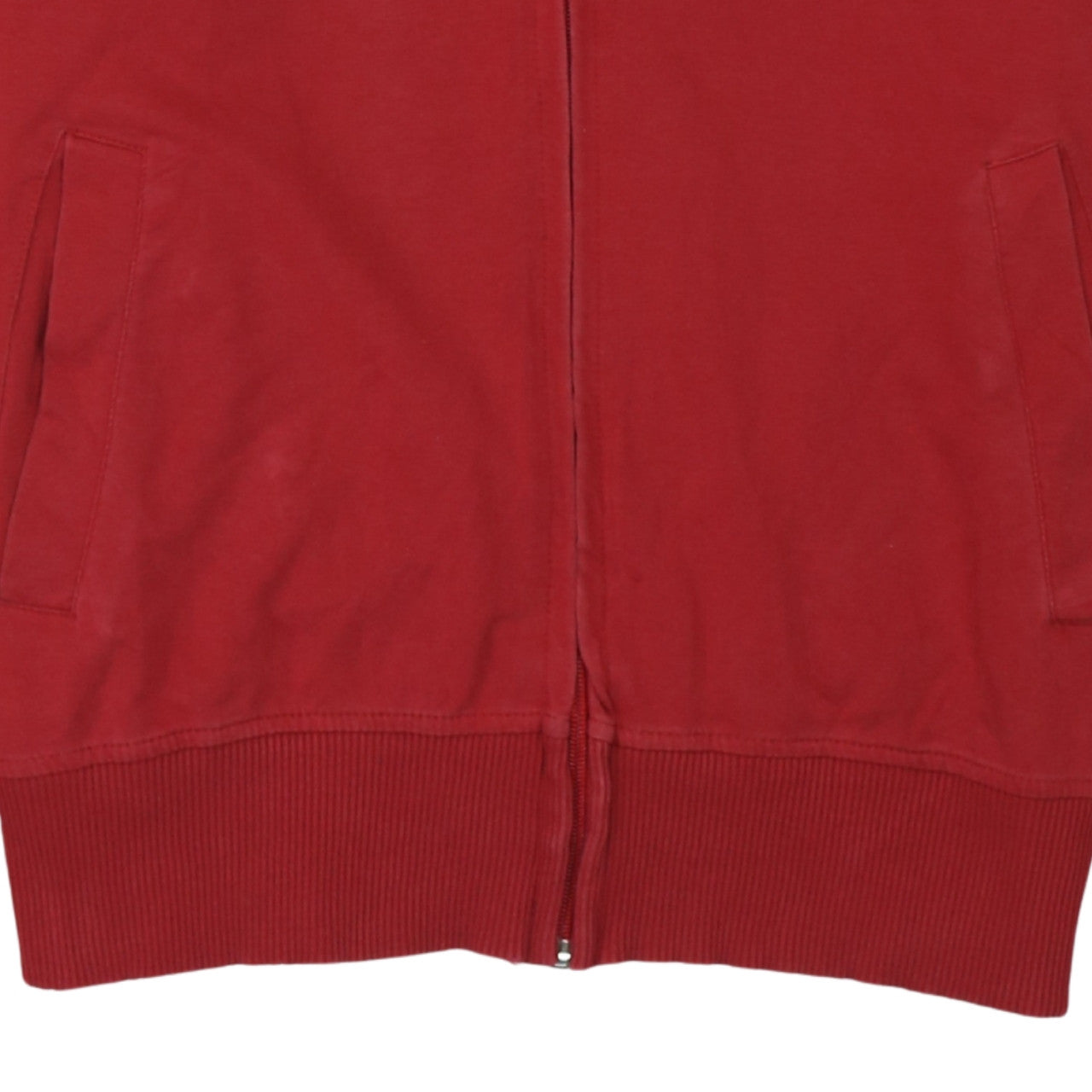 Emporio Armani EA7 Red Men's L Track Jacket Cotton Zip-Up Sportswear