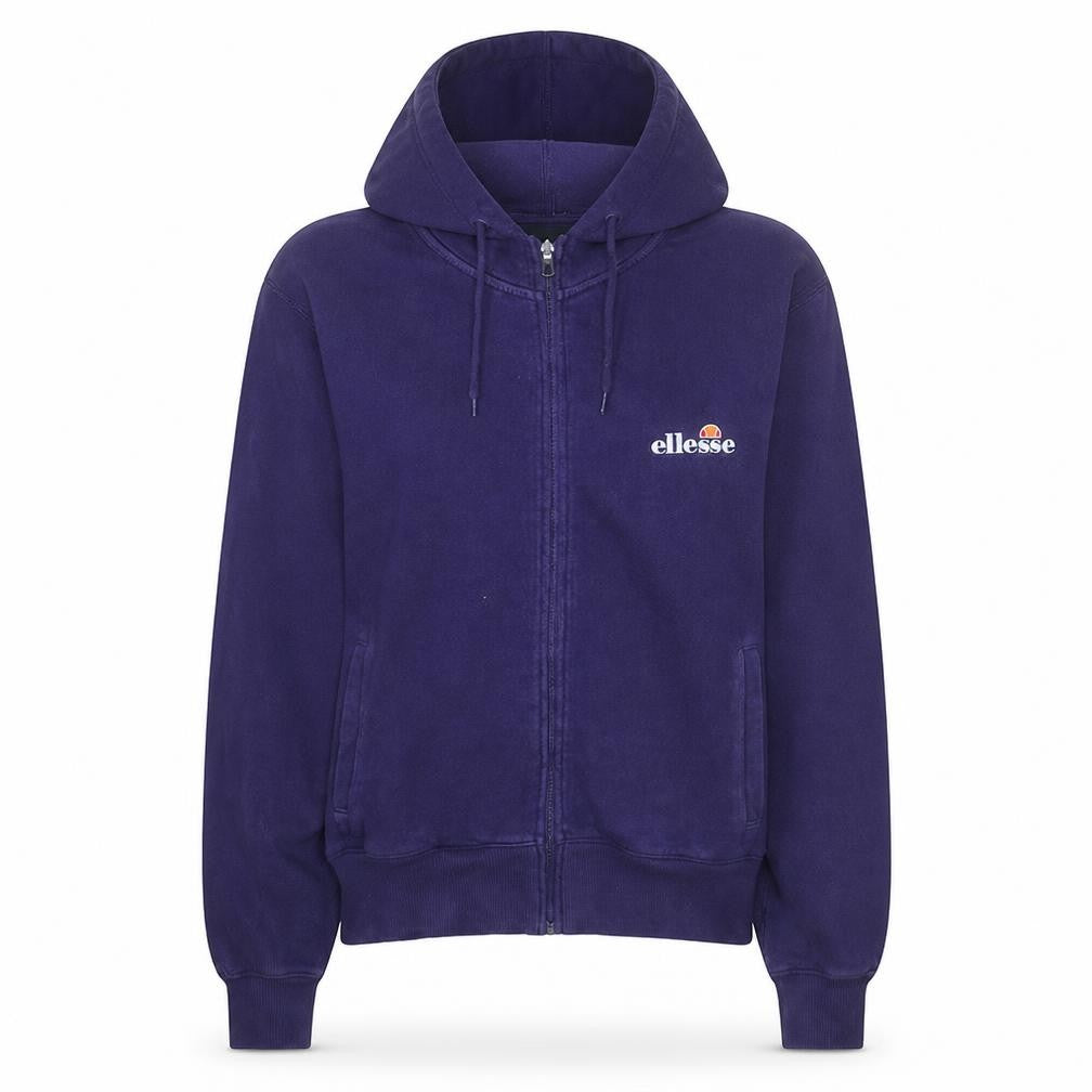 Front view of Ellesse Women's Purple Full Zip Hoodie, size 12, Cotton Blend