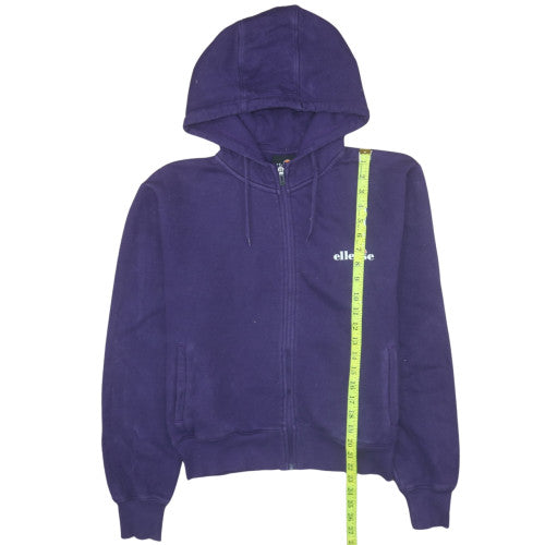 Ellesse Women's Purple Full Zip Hoodie Size 12 Cotton Blend