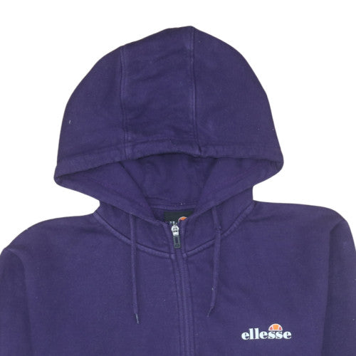 Ellesse Women's Purple Full Zip Hoodie Size 12 Cotton Blend
