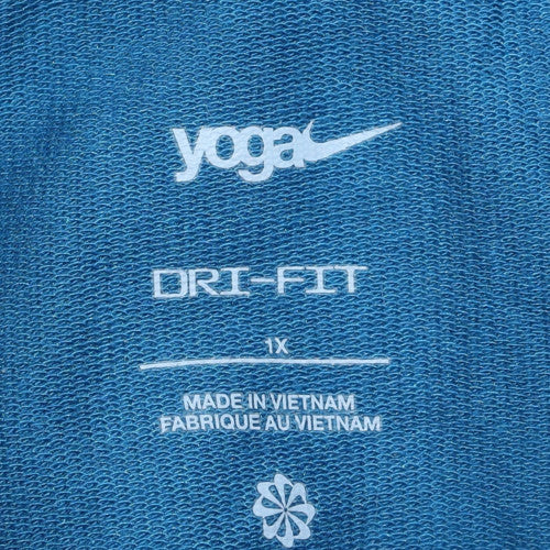 Nike Yoga Women's Blue Dri-FIT Pullover Hoodie Size XL