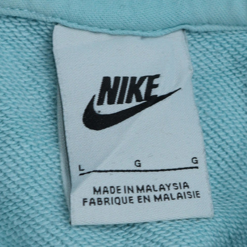 Additional view of Nike girls’ blue pullover hoodie large cotton blend sweatshirt