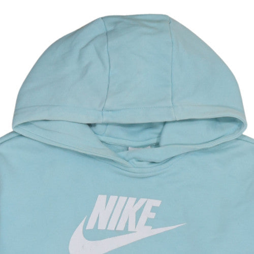 Additional view of Nike girls’ blue pullover hoodie large cotton blend sweatshirt