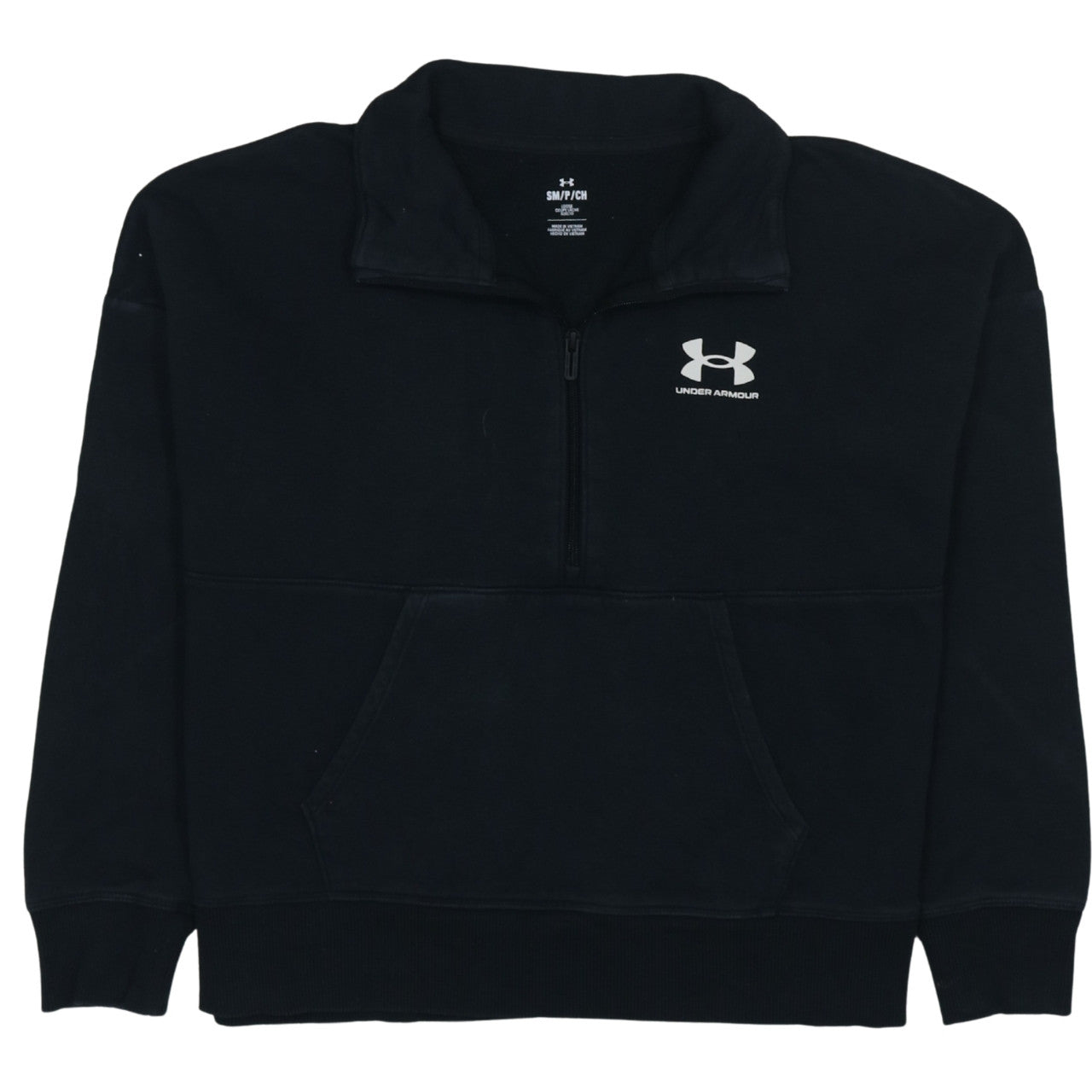 Under Armour Mens Black Small 1/2 Zip Fleece Sweatshirt
