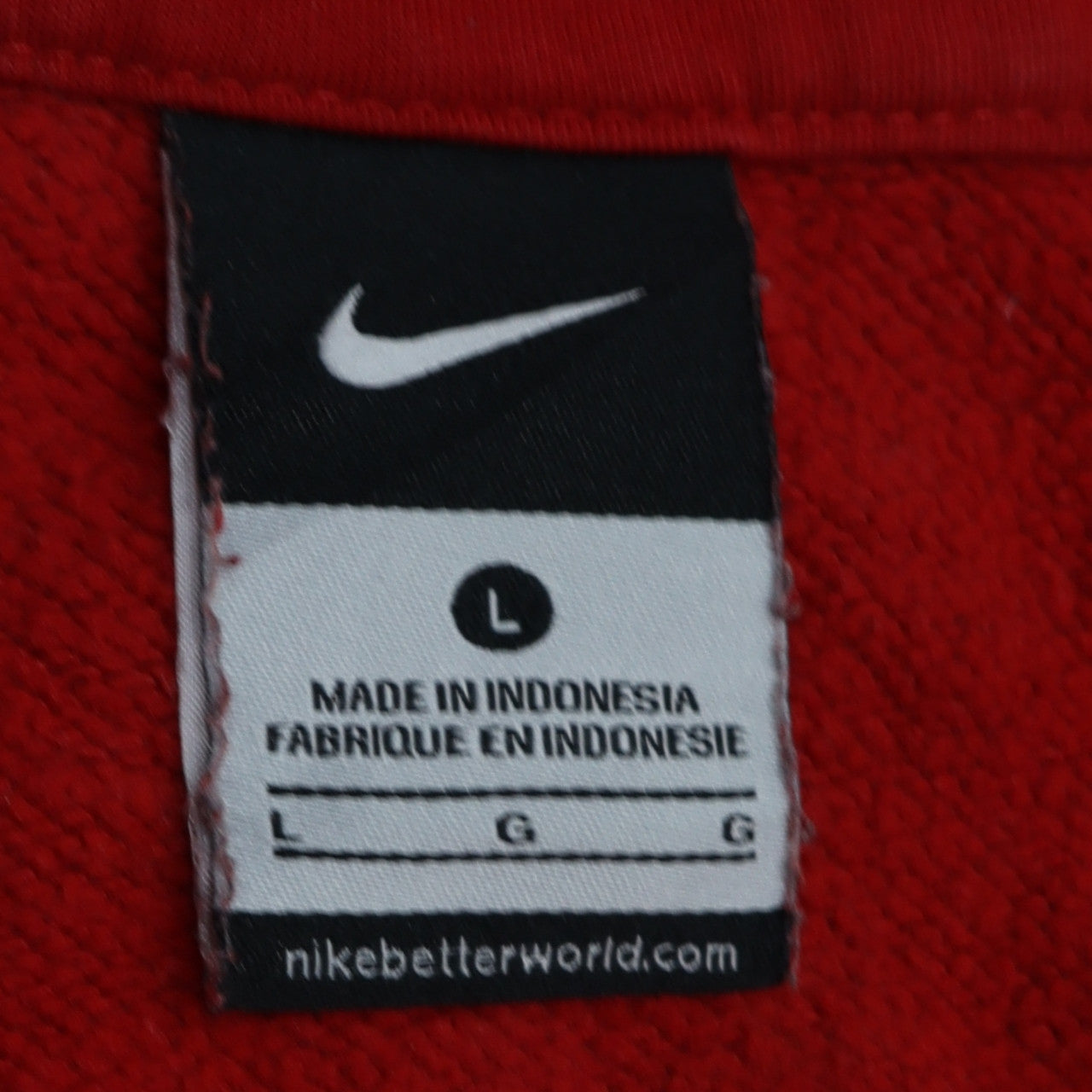 Nike Men's Red 1/4 Zip Sweatshirt L Embroidered Broomfield Soccer Club