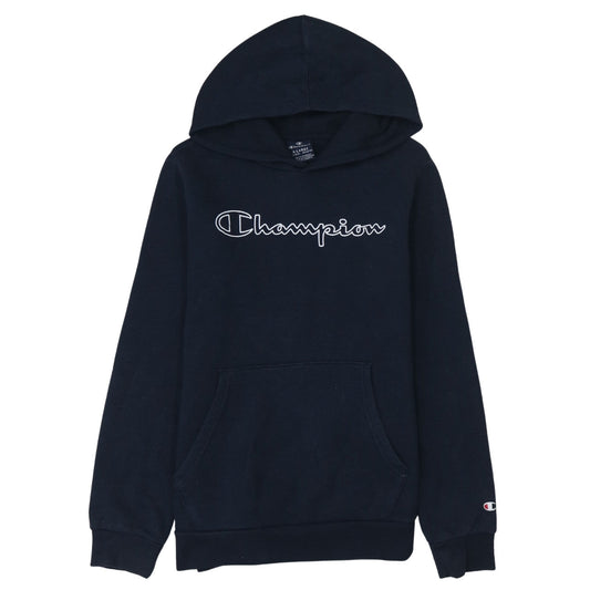 Champion Boys Black Pullover Hoodie XL 13-14 Years Fleece Logo Sweatshirt