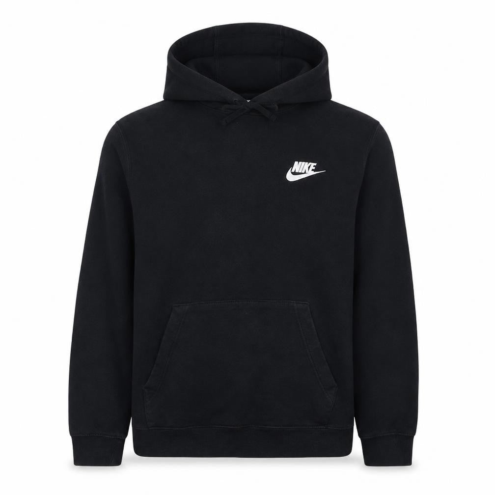 Nike Men's Black Pullover Hoodie Size M Logo Fleece Sweatshirt