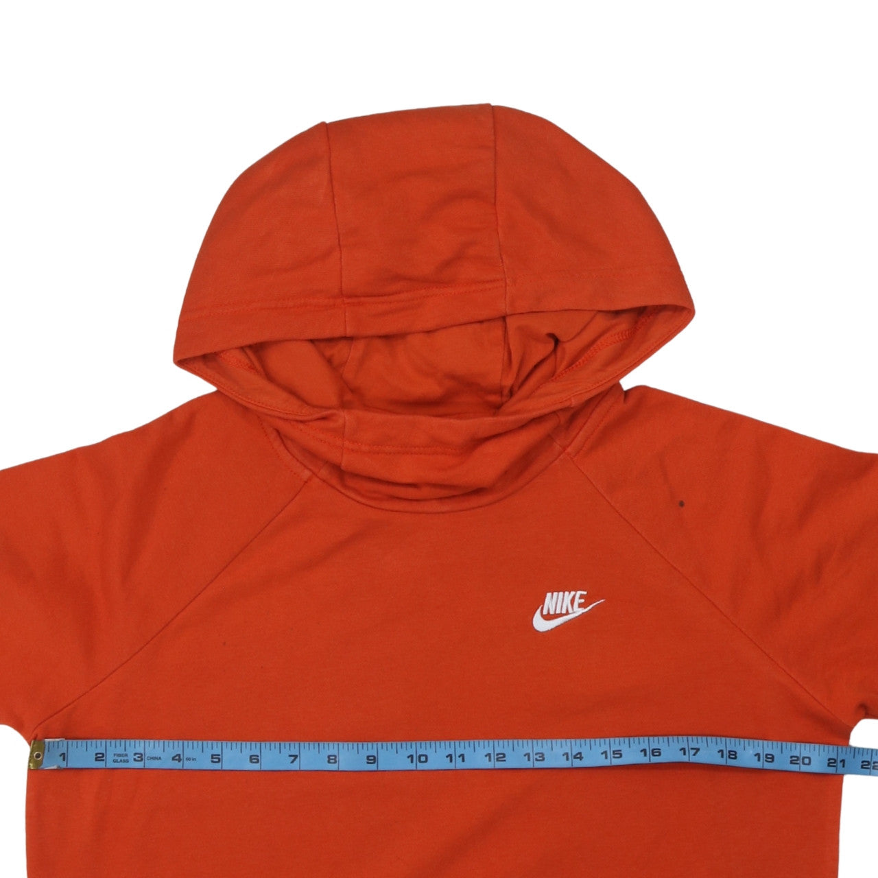 Nike Men's Orange Pullover Hoodie M Sports Logo Sweatshirt