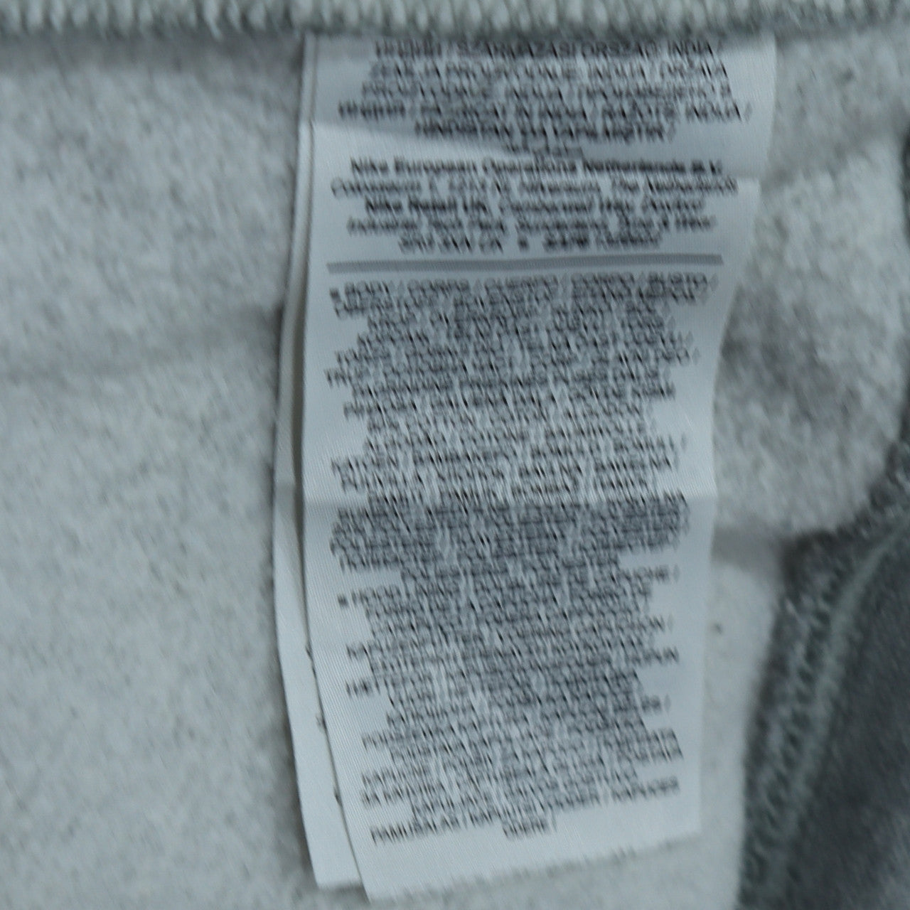 Nike Men's Grey Pullover Hoodie L Logo Fleece Cotton Blend