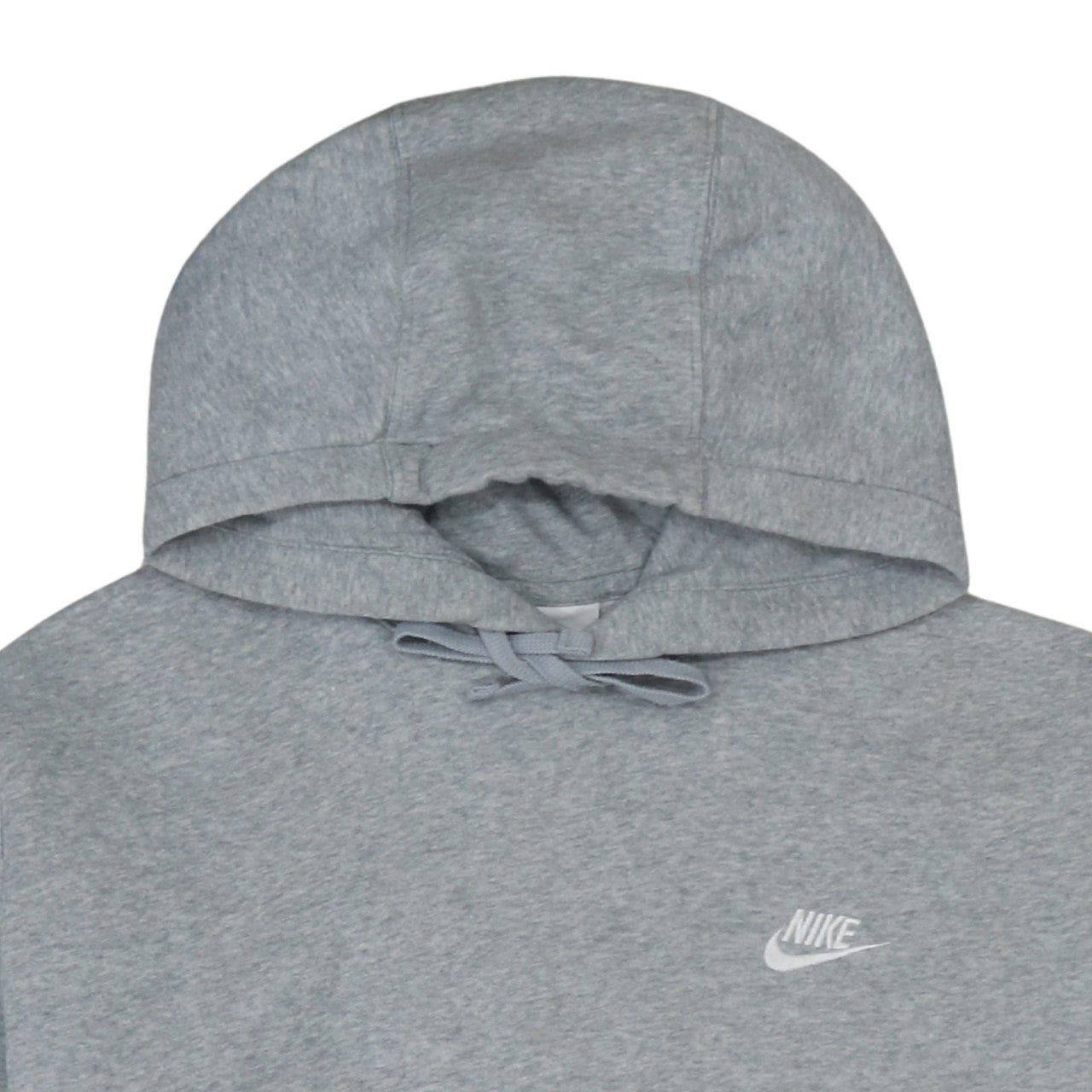 Nike Men's Grey Pullover Hoodie L Logo Fleece Cotton Blend