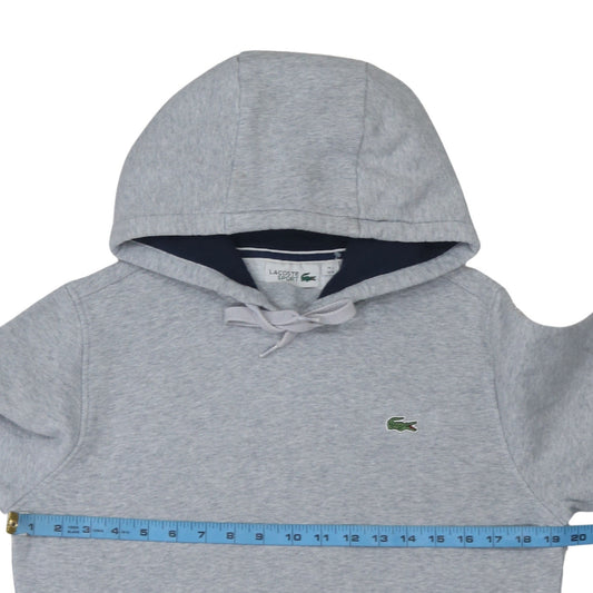 Lacoste Sport Men's Grey Pullover Hoodie Size S Cotton Blend