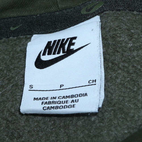 Nike Men's Green Pullover Hoodie Small Logo Fleece Sportswear
