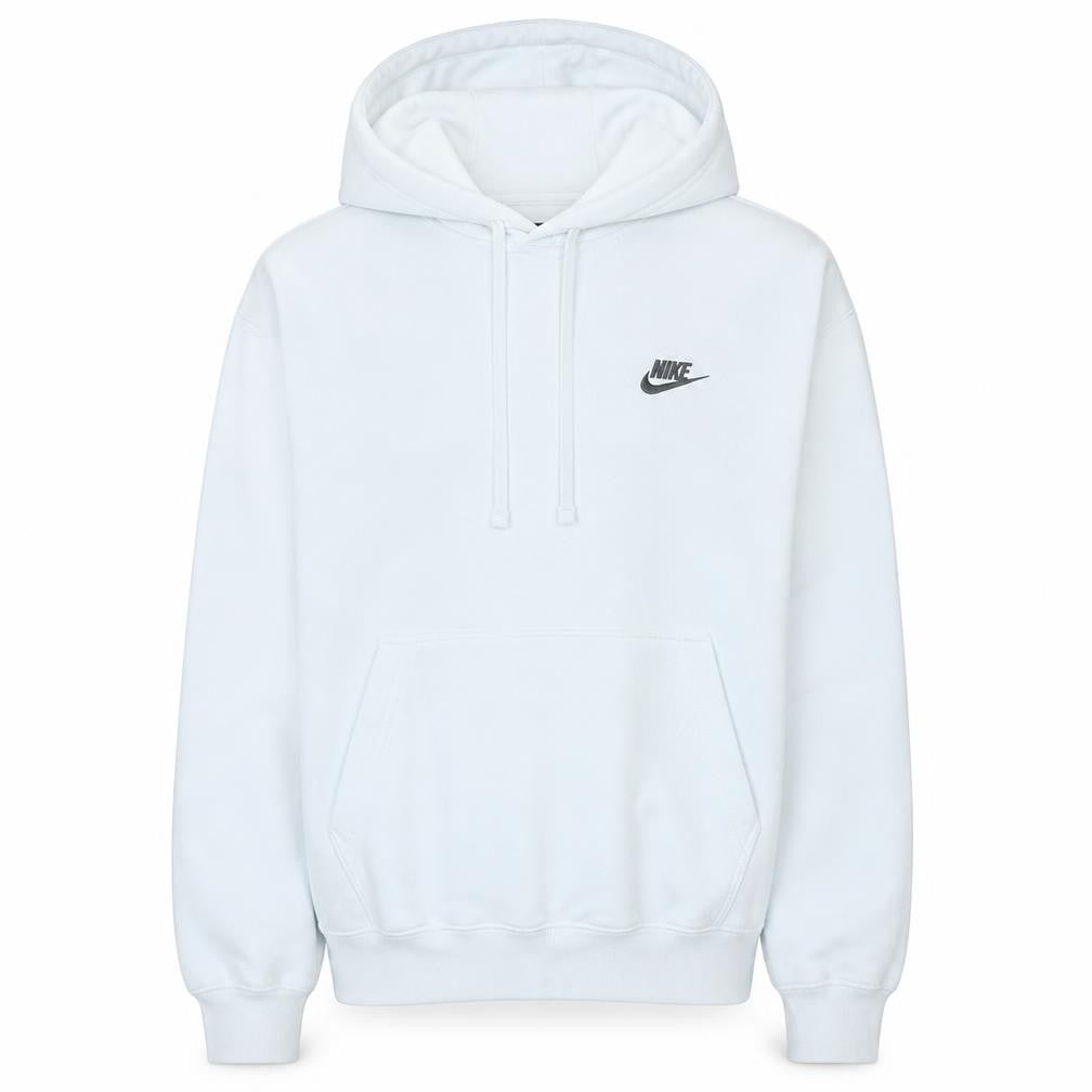Nike Mens White Pullover Hoodie Small Regular Fit Fleece