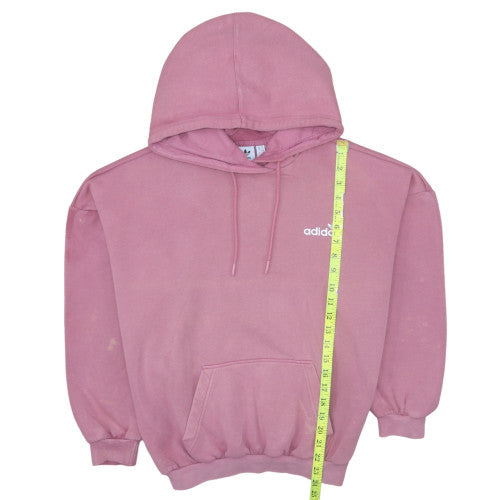 Adidas Women Pink Pullover Hoodie Size 10 Relaxed Fit Sweatshirt