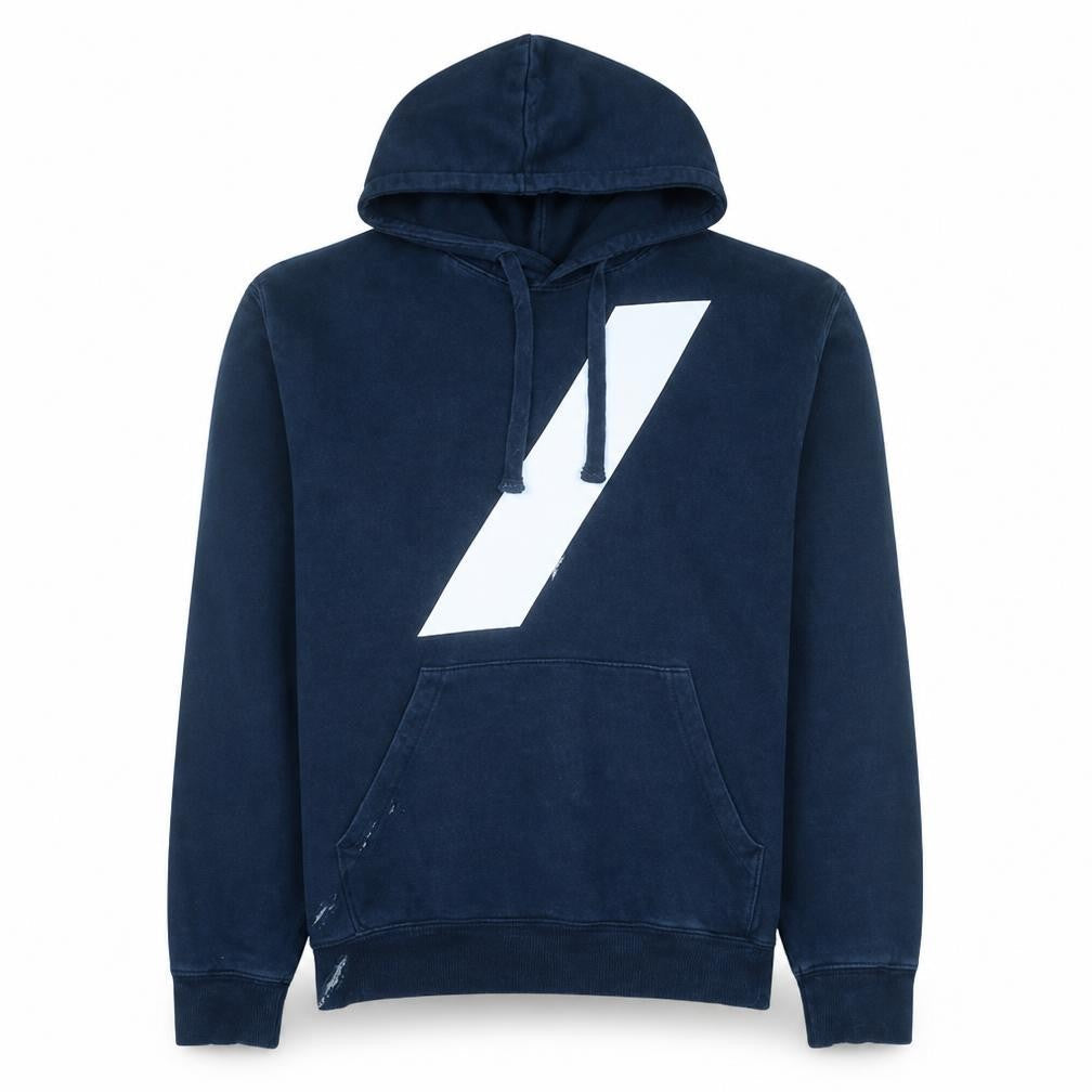 Russell Europe Men's Blue Pullover Hoodie L Sports Fleece