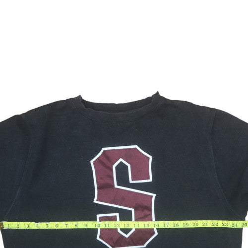 Stüssy Womens Black XL Pullover Sweatshirt with S Logo