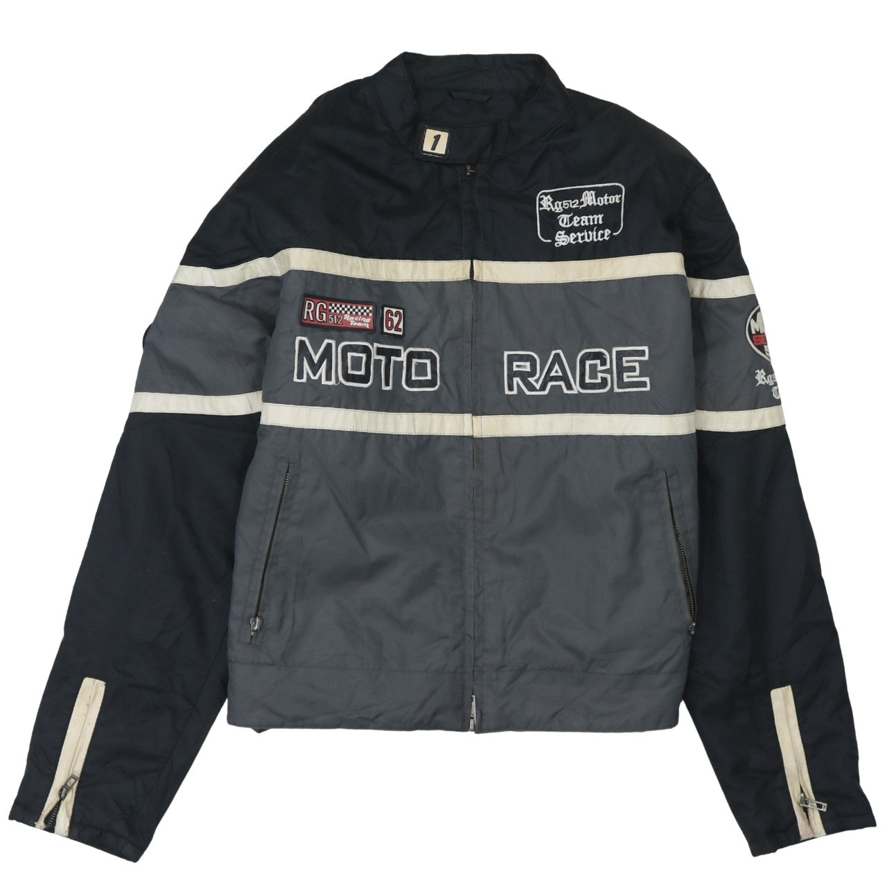 RG 512 Women's Grey Motorcycle Jacket Size 14 Racing Style