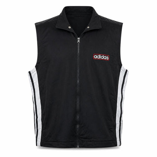 Adidas Men's Black Sleeveless Track Jacket Size 40 Regular Fit
