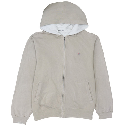 Champion Men's Beige Full Zip Hoodie Size M Regular Fit